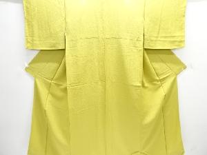 のり散らし模様織り出し色無地着物